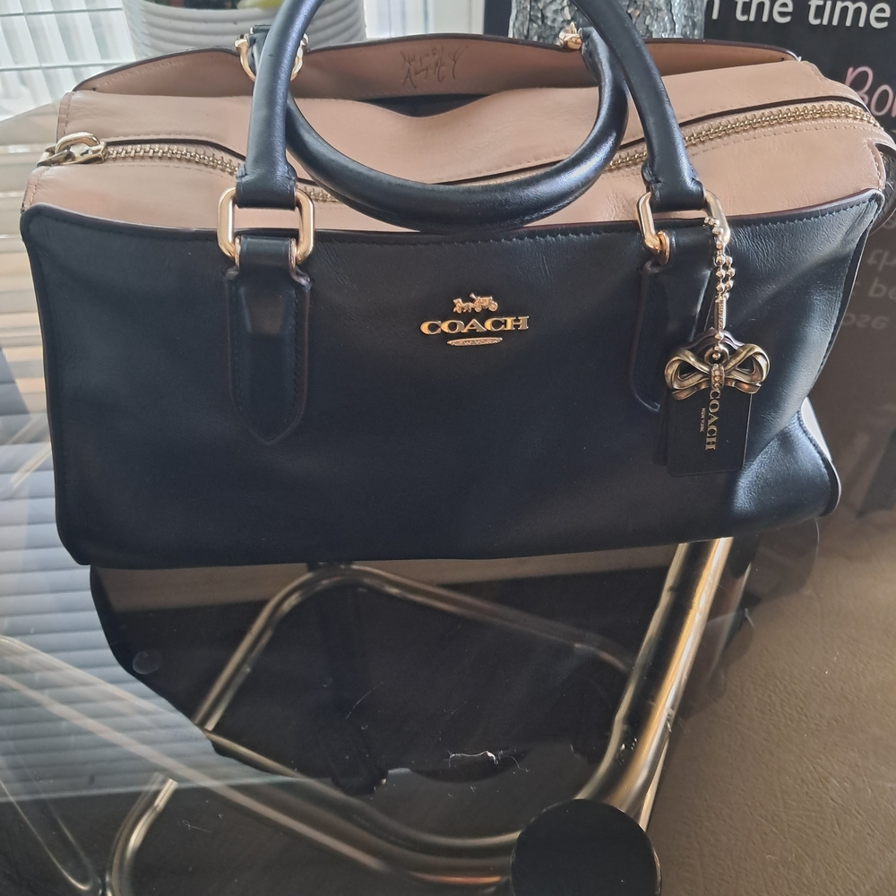 Coach Black and Tan Bag